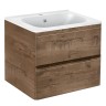 База под раковину Vico 600 подвесная, 2 выкатных ящика soft close, V.Oak