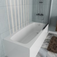 Ванна акриловая Vincea VBT-2S170-FR с каркасом 1700*750*440, пристенная, цвет белый