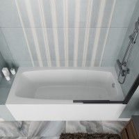 Ванна акриловая Vincea VBT-2S170-FR с каркасом 1700*750*440, пристенная, цвет белый