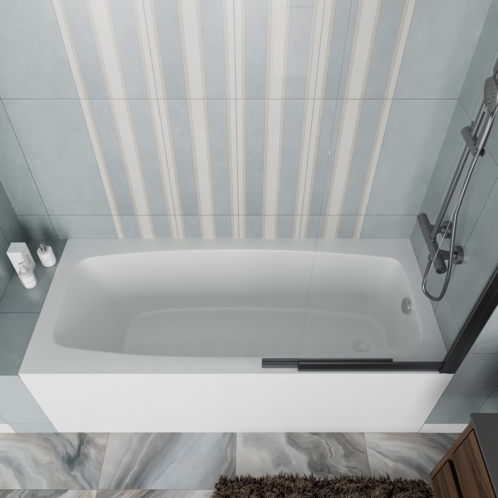 Ванна акриловая Vincea VBT-2S170-FR с каркасом 1700*750*440, пристенная, цвет белый