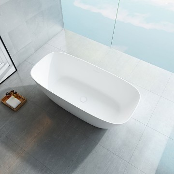 Ванна Солид Серфейс (Solid Surface) Vincea VBT-6S02MW, 1700*720*550, белый матовый, щелевой перелив