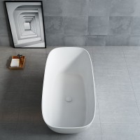 Ванна Solid Surface Vincea VBT-6S02MW, 1700*720*550, белый мат., слив-перелив в комплекте