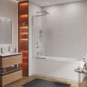 Душевая шторка на ванну с фиксированным креплением одной створки CEZARES SLIDER-FIX-VF-11-100/150-C-Cr