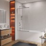 Душевая шторка на ванну с фиксированным креплением одной створки CEZARES SLIDER-FIX-VF-11-100/150-C-Cr