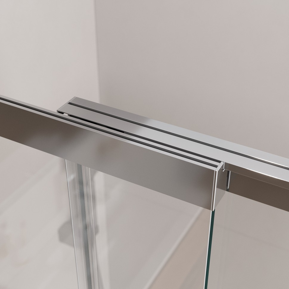 Душевая шторка на ванну с фиксированным креплением одной створки CEZARES SLIDER-FIX-VF-11-100/150-C-Cr