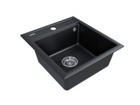 Мойка STEPIA 45, IT-GRANIT, PM114651-BLM, черный металлик, 460х510, Paulmark