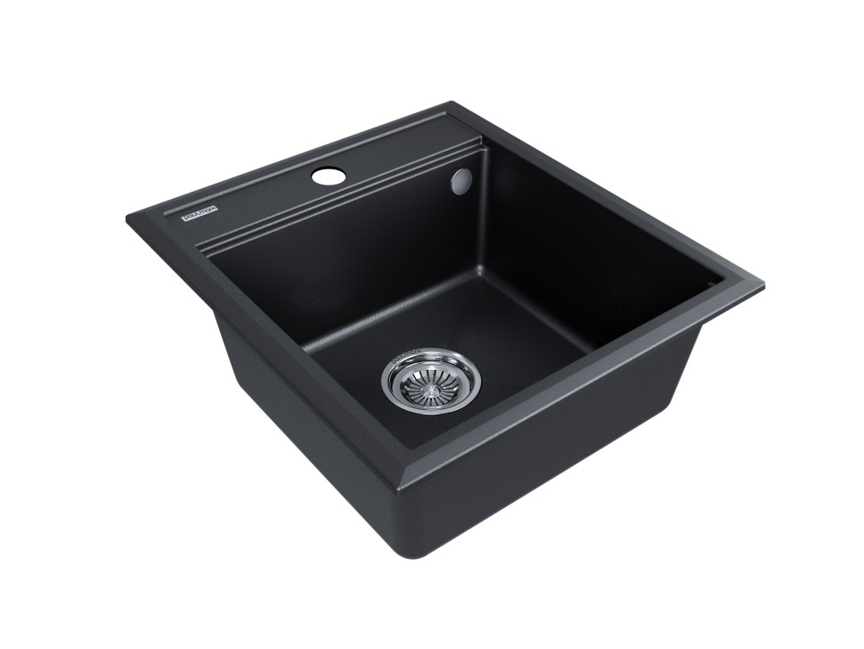 Мойка STEPIA 45, IT-GRANIT, PM114651-BLM, черный металлик, 460х510, Paulmark