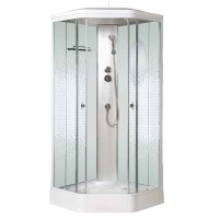 Душевая кабина Niagara Ultra NG-2306-01 (90х90х220) низкий поддон(16см),стекло мозаика,4 места