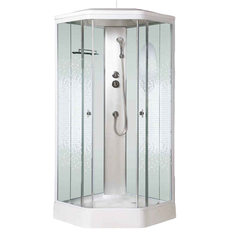 Душевая кабина Niagara Ultra NG-2306-01 (90х90х220) низкий поддон(16см),стекло мозаика,4 места