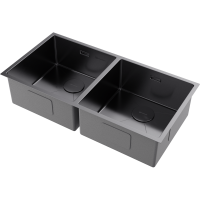 Кухонная мойка Omoikiri Taki 86-2-U/IF-GM нерж. сталь/вороненая сталь