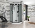 Душевая кабина Niagara Premium NG-6902-01D BLACK (100х100х220) низкий поддон(16 см),черный,стекло тонированное,4 места