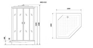 Душевая кабина Niagara Premium NG-6902-01D BLACK (100х100х220) низкий поддон(16 см),черный,стекло тонированное,4 места