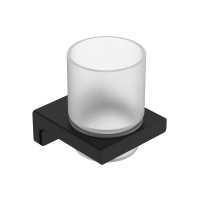 AQM7311MB Tivoli Стакан для зубных щеток, латунь/матовое стекло, черный матовый