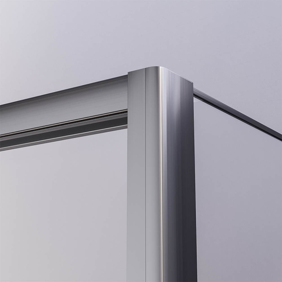 Душевой угол раздвижной Veconi Premium Ptato 300 SP GR-R, 1600х900x2000, брашированный графит, стекло прозрачное
