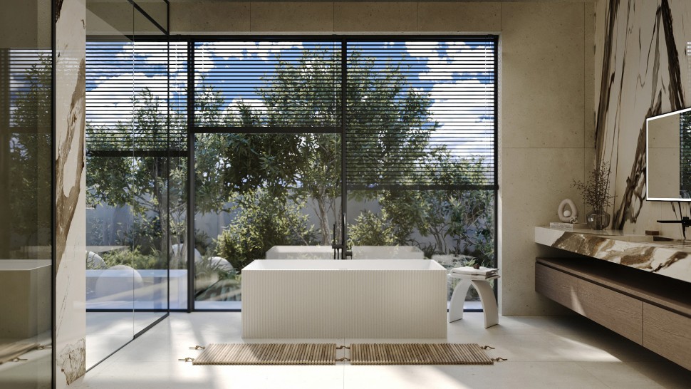 Ванна из искусственного камня ABBER Stein AS9602 белая матовая