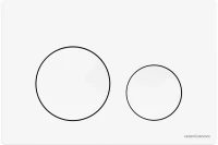 Кнопка смыва Balance, клавиши Circle, цвет белый глянцевый, арт. CN12-001W