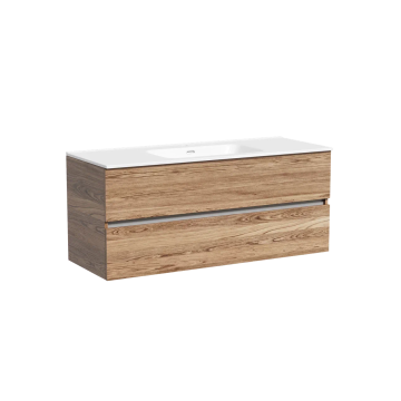 Тумба подвесная SANCOS Urban 1190х450х550, c двумя ящиками оснащенными доводчиками, дуб чарльстон , арт. UR120-1ECH