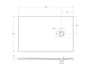 Душевой поддон из искусственного мрамора в комплекте с сифоном BelBagno UNO TRAY-MR-UNO-AH-140/90-35-W-CR