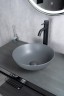 Раковина Gid 9081gnm 53404 накладная серая матовая 36x36x14