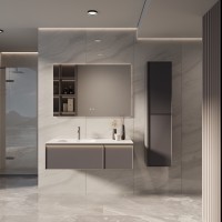 База под раковину Vincea  Elise 1200 подвесная, 2 выкатных ящика soft close, серый матовый