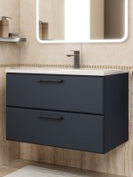 Тумба под раковину для ванной Uperwood Foster New 80 см, подвесная, черная