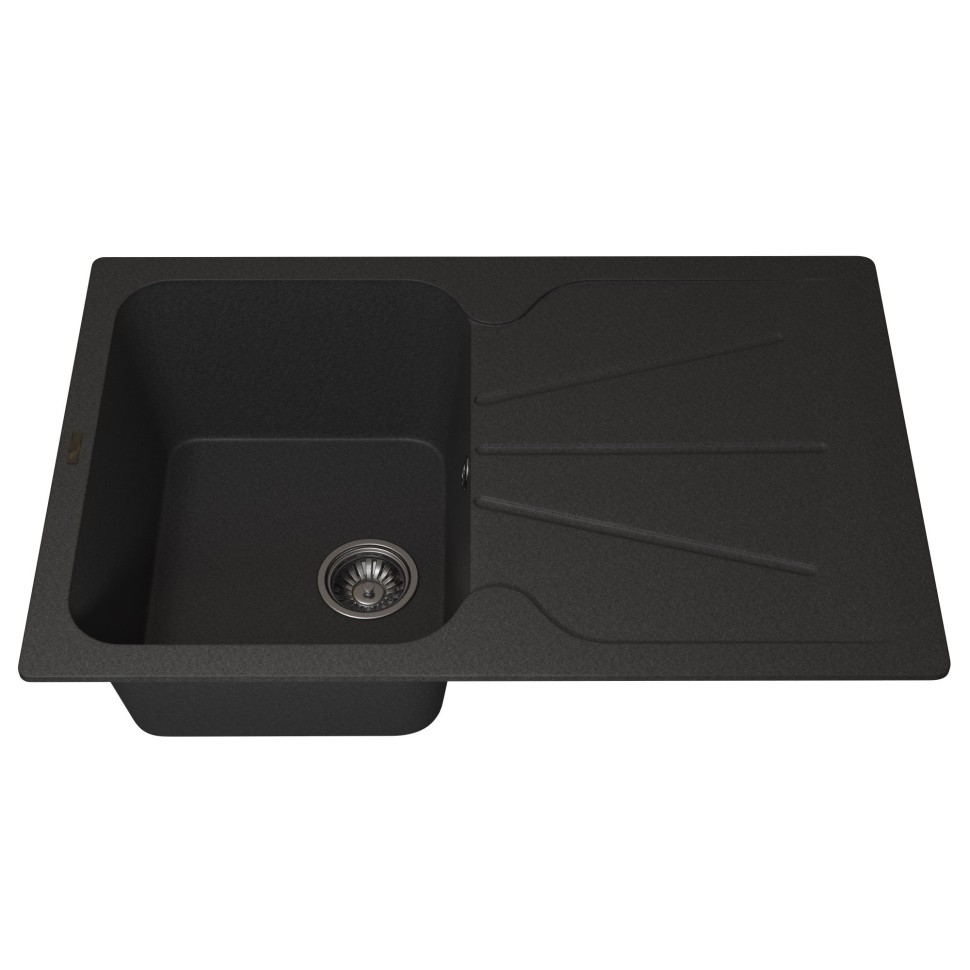 Кухонная мойка кварцевая Uperwood Quartz Premium UPD-04-04, прямоугольная, черная