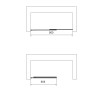 Душевая шторка на ванну VSB-6E900CLB-R, 900*1400, черный, стекло прозрачное, правая