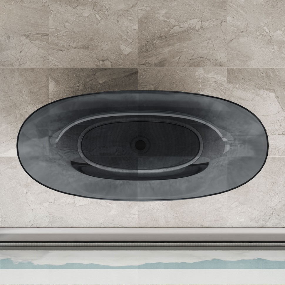 Ванна Solid Surface Vincea VBT-6T01B, 1700*750*550, цвет черный