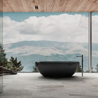 Ванна Solid Surface Vincea VBT-6T01B, 1700*750*550, цвет черный