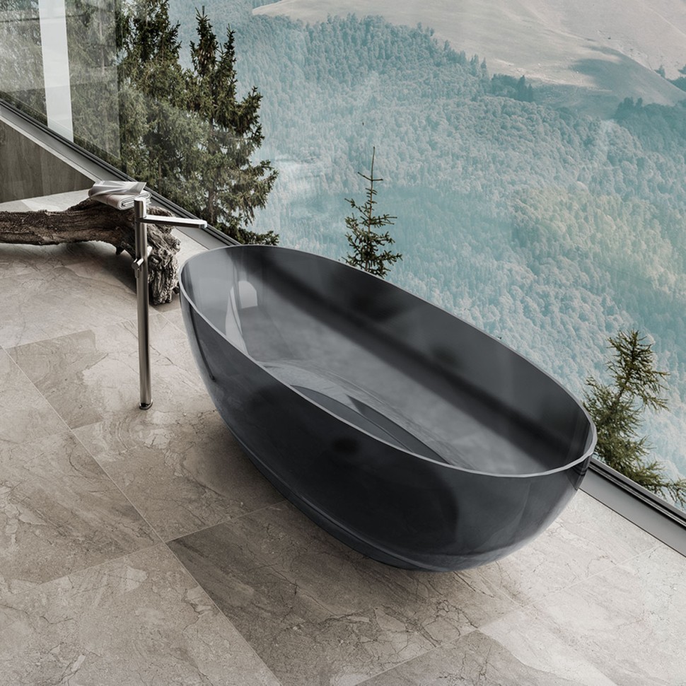 Ванна Solid Surface Vincea VBT-6T01B, 1700*750*550, цвет черный