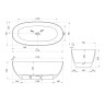 Ванна Solid Surface Vincea VBT-6T01B, 1700*750*550, цвет черный