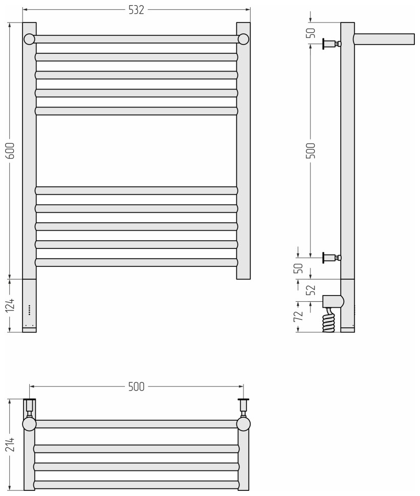 Богема с полкой 3.0 600х500 / МЭМ левый