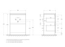 База под раковину напольная BelBagno ALBANO-600-2C-PIA-BL