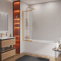 Душевая шторка на ванну с фиксированным креплением одной створки CEZARES SLIDER-FIX-VF-11-90/150-C-BORO