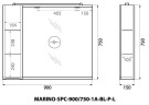 Шкаф подвесной BelBagno MARINO-SPC-900/750-1A-B