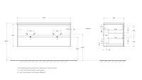 База под раковину подвесная BelBagno KRAFT-1200-2C-SO-2-CG Cemento Grigio