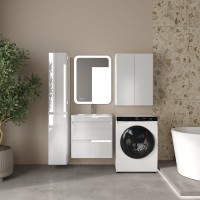 Тумба подвесная STYLE LINE "Атлантика 60", Люкс Плюс белый глянец с раковиной Атлантик 60  
