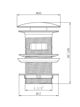 Донный клапан с переливом CEZARES CZR-SAT-GM
