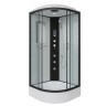 Душевая кабина Niagara Classic NG-6703-14F (80х80х215) средний поддон(26см),черный,стекло прозрачное,4 места