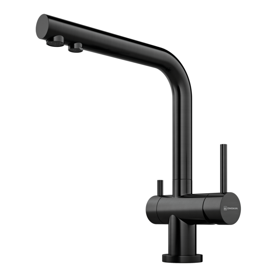 Смеситель для кухни Omoikiri Nagano-GM латунь/вороненая сталь