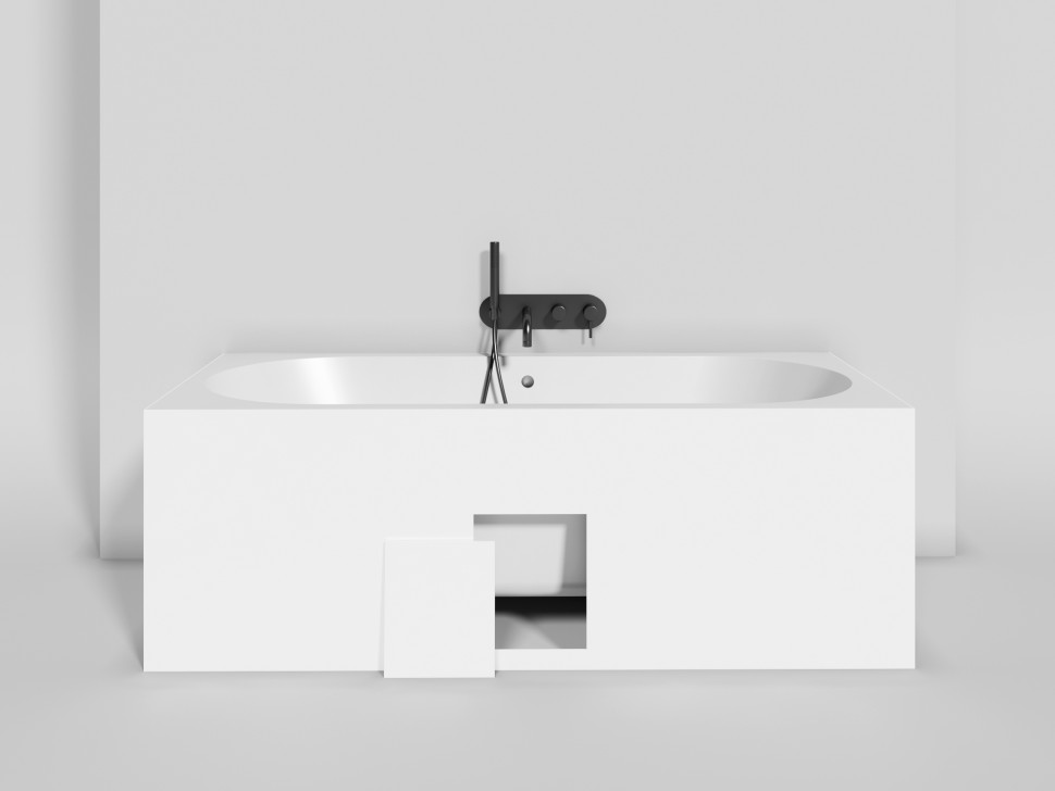 Ванна встраиваемая ORNELLA AXIS 180x80 покраска по RAL полностью S-Stone Матовое