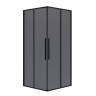 Душевое ограждение Niagara Nova NG-2824-34BLACK (100х100х195) квадрат,черный матовый,двери раздвижные,стекло тонированное,1 место