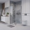 Боковая стенка Niagara Nova NG-CH100-34 (100х195) хром,стекло шиншилла,1 место