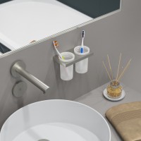 Стакан для зубных щеток двойной Timo Petruma 15234/13 никель