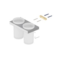 Стакан для зубных щеток двойной Timo Petruma 15234/13 никель