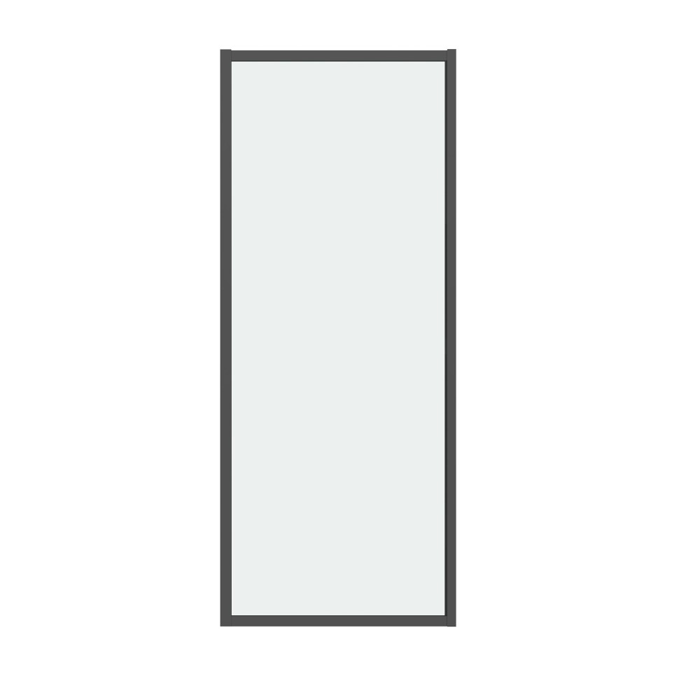 Боковая стенка Grossman Style 200.K33.05.80.21.00 (80х195) черный матовый,стекло прозрачное, 1 место