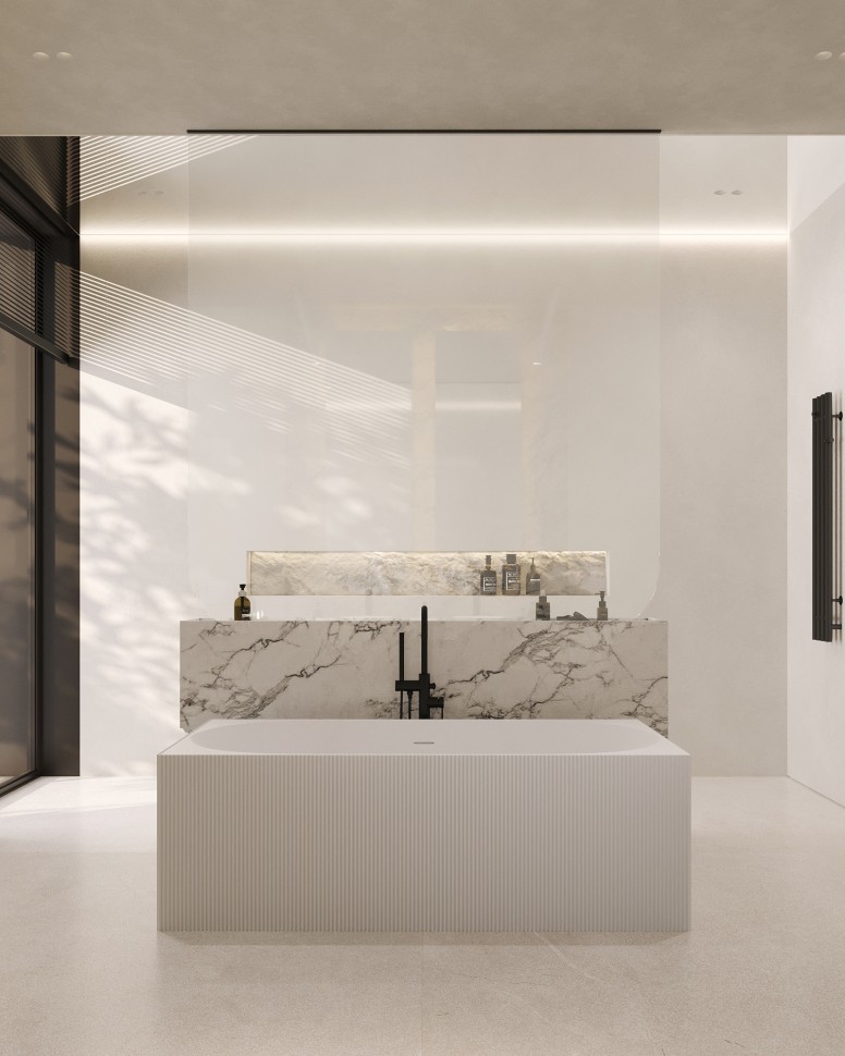 Ванна из искусственного камня ABBER Stein AS9603 белая матовая