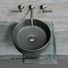 Умывальник чаша накладная круглая (цвет Темный Антрацит Матовый) Element 360x360x115мм
