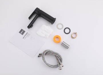 Смеситель ABBER Weiss Insel AF8010B для раковины, черный матовый