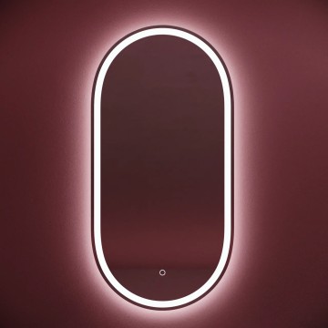 Зеркало для ванной комнаты SANCOS Oval, фронтальная подсветка 550х1050 с сенсорным управлением на прикосновение, арт. OV55F